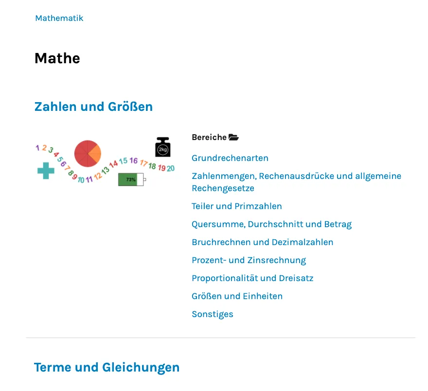 Themenbaum bei Serlo